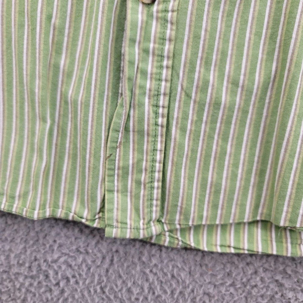 Wrangler Shirt Mens XXL Green Striped Button Up Western‎ Long Sleeve Outdoors - Picture 9 of 16